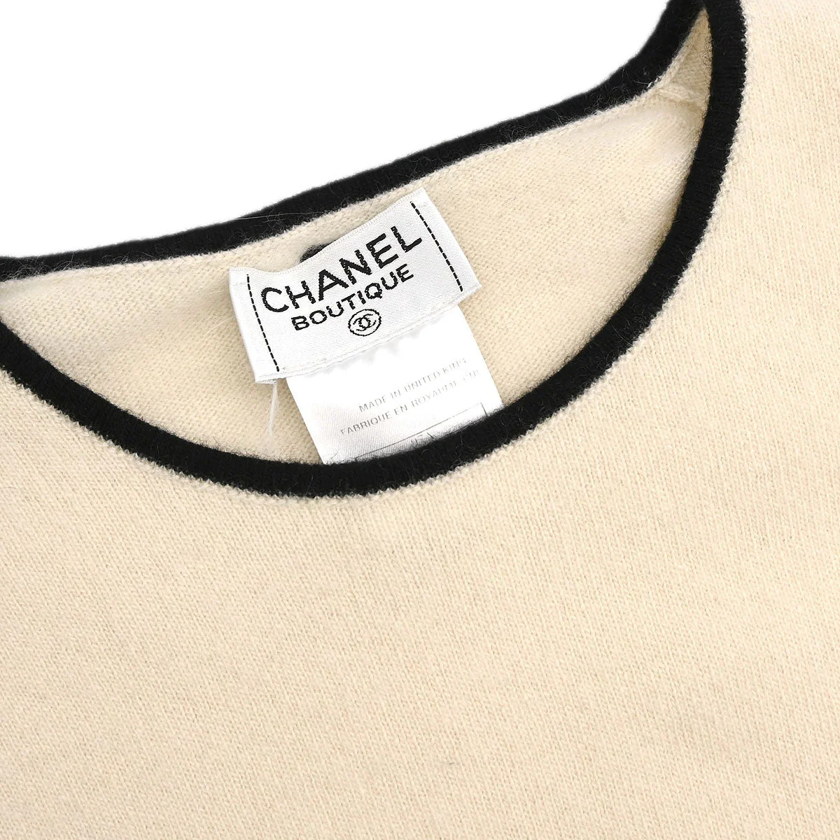 Chanel 1997 Set Cardigan Top Ivory #42 - Image 4