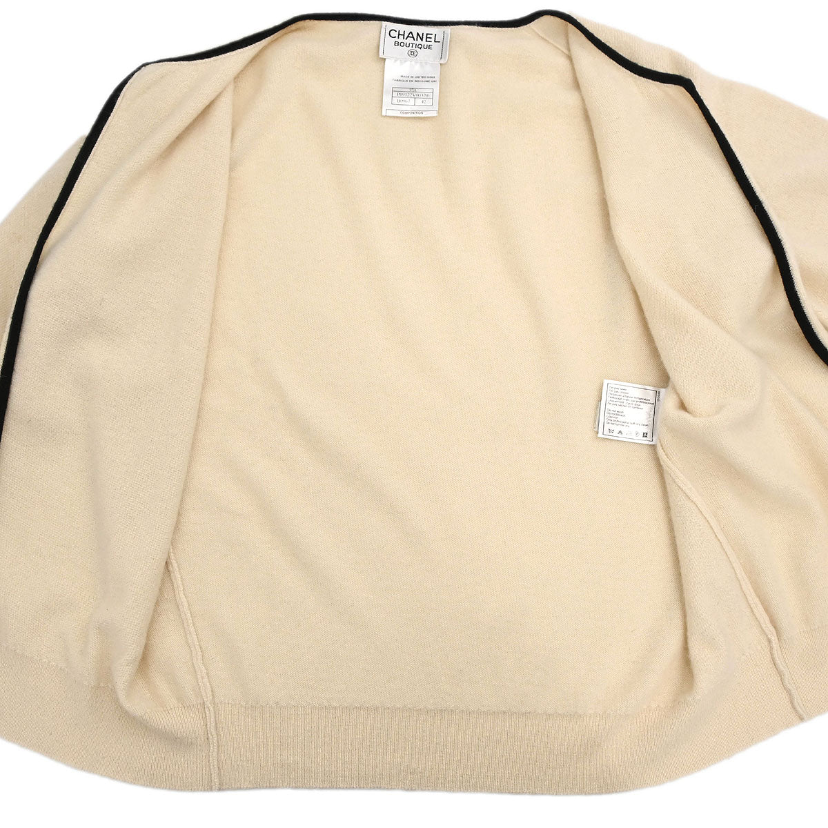 Chanel 1997 Set Cardigan Top Ivory #42 - Image 9