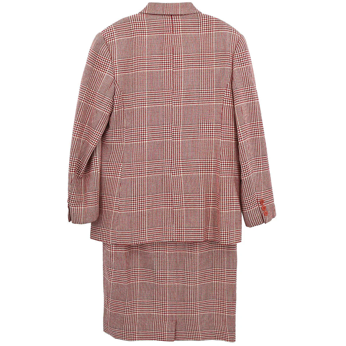 Hermes Setup Suit Jacket Skirt Red #40 - Image 2