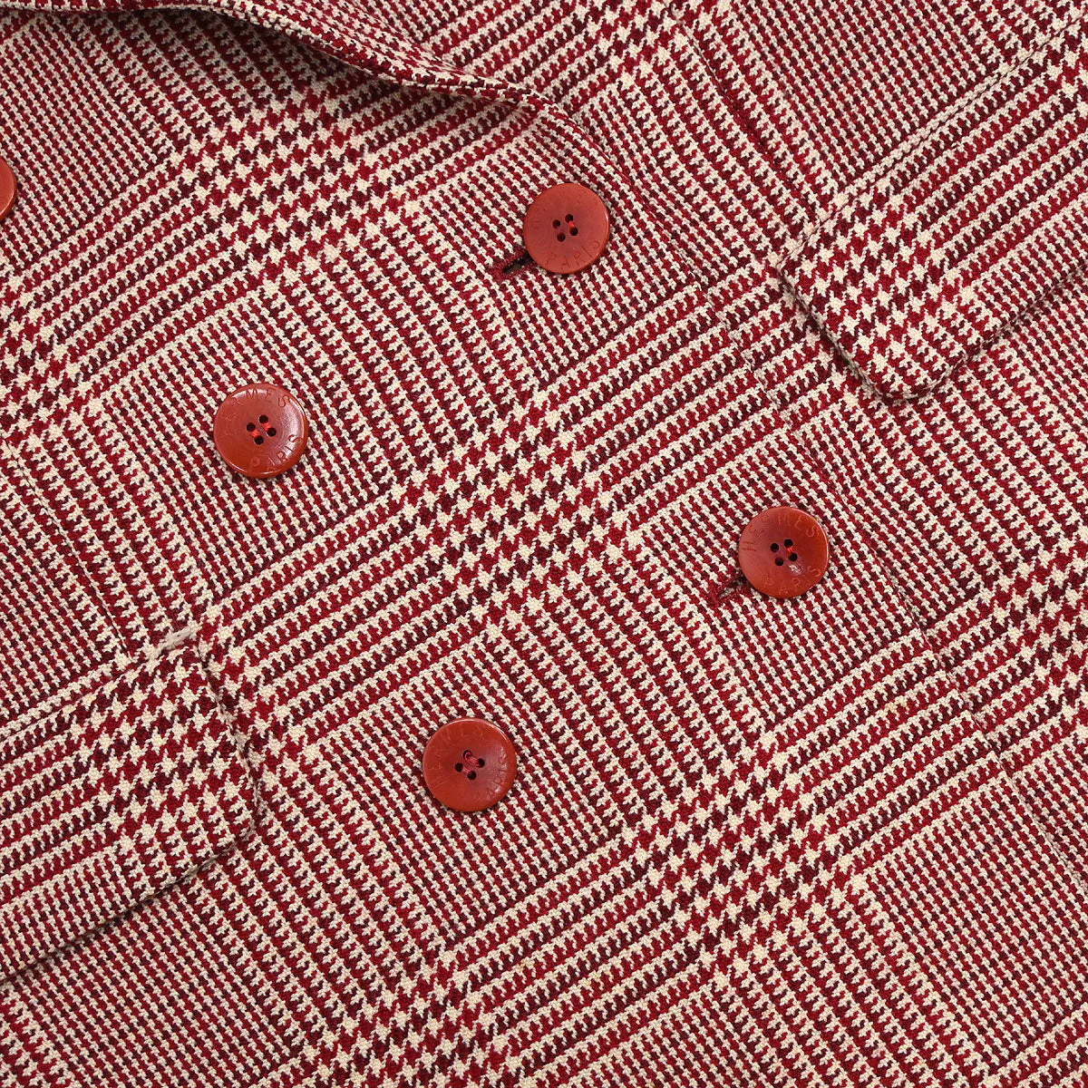 Hermes Setup Suit Jacket Skirt Red #40 - Image 4
