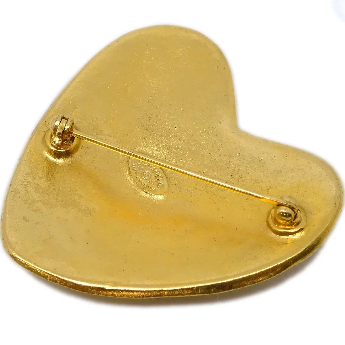 Chanel Heart Brooch Gold 95P - Image 3
