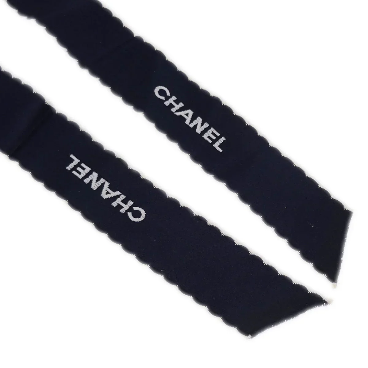 Chanel Bow Brooch Pin Navy - Image 4