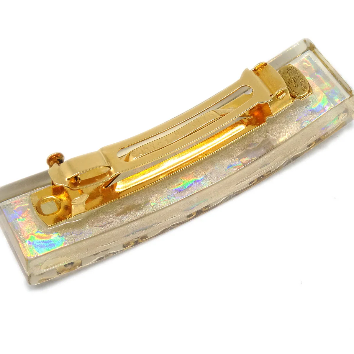 Chanel Hair Clip Hairpin Barrette Clear 97P - Image 3