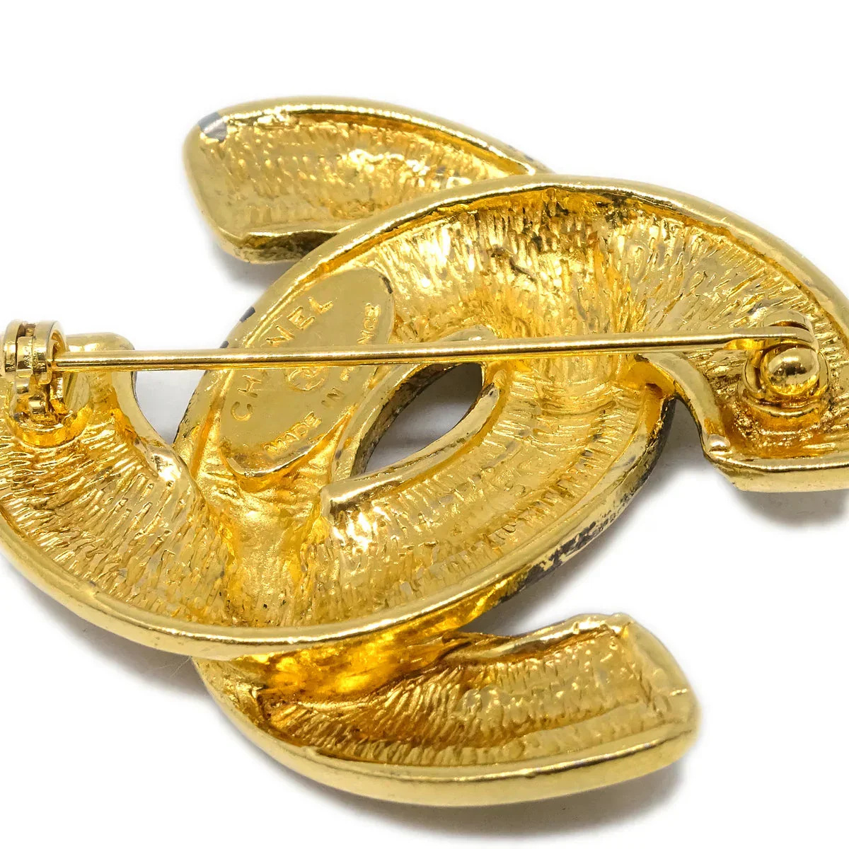 Chanel Gold CC Brooch Pin 1153 - Image 3