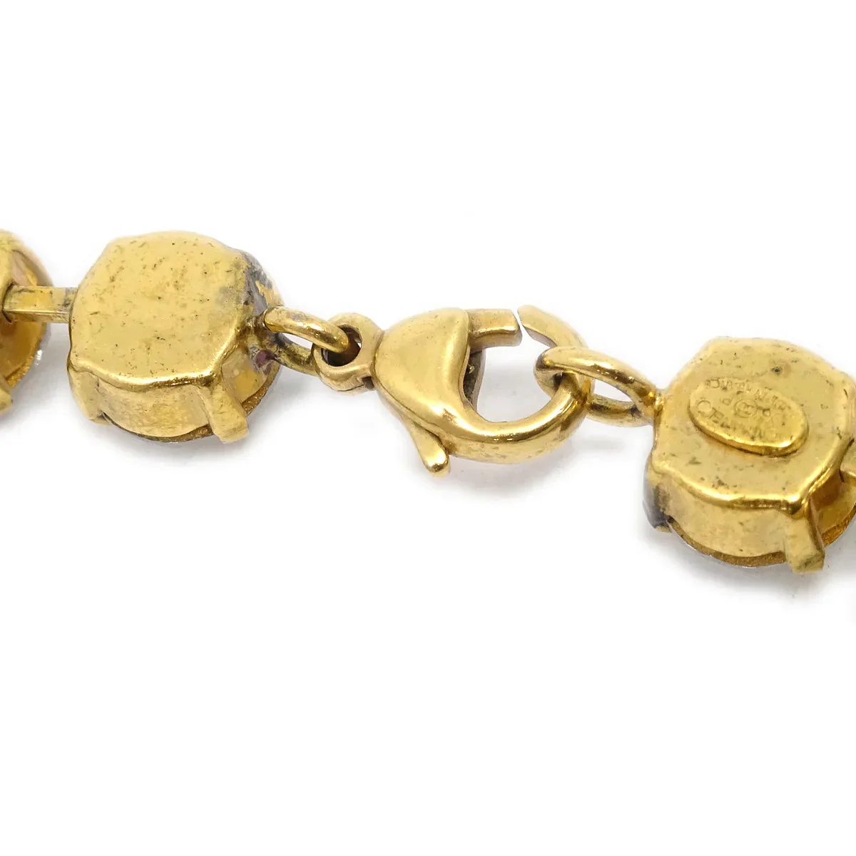 Chanel Rhinestone Bracelet Gold 96P - Image 4