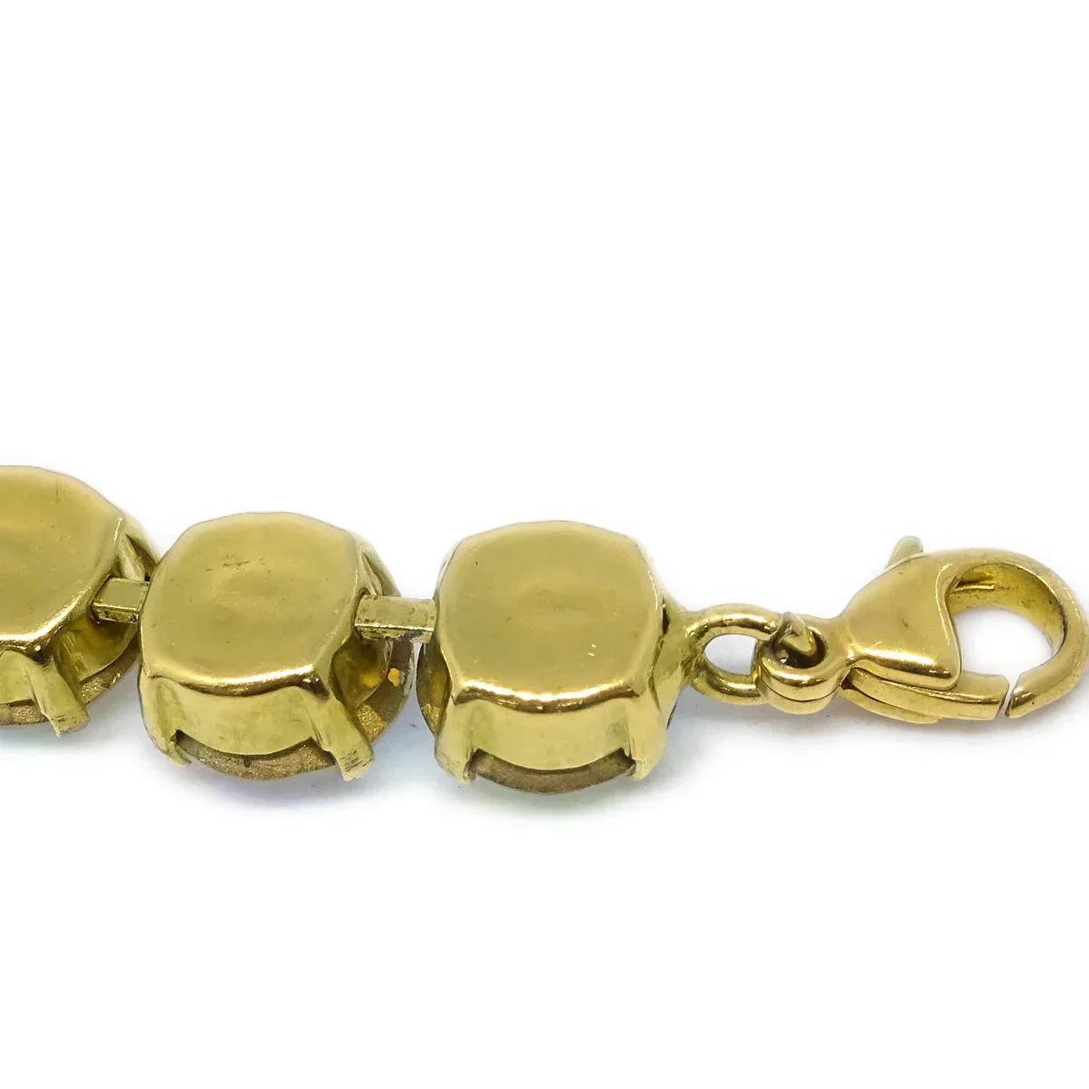 Chanel Rhinestone Chain Anklet Gold 95P - Image 3