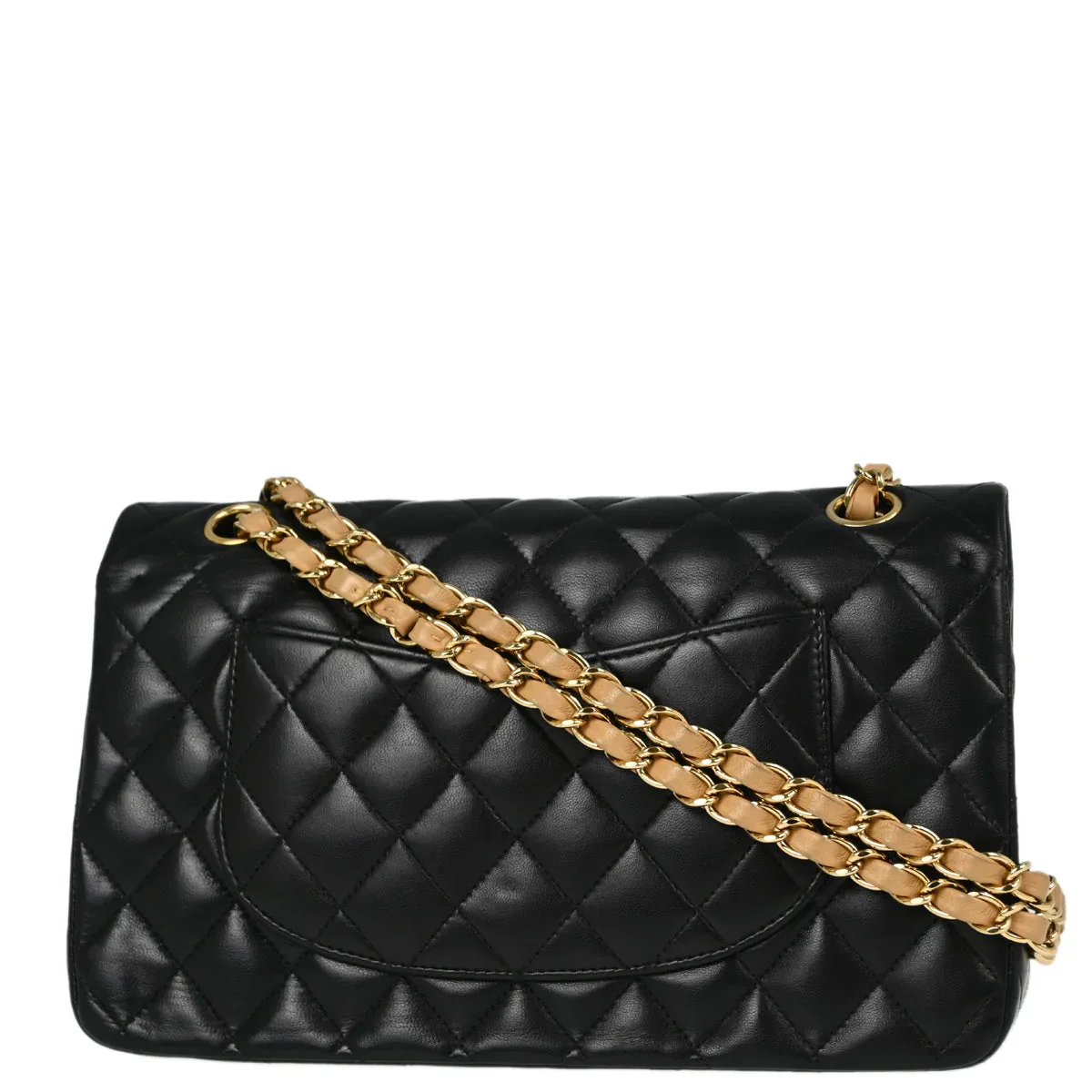 Chanel 2003-2004 Black Lambskin Medium Classic Double Flap Shoulder Bag - Image 2