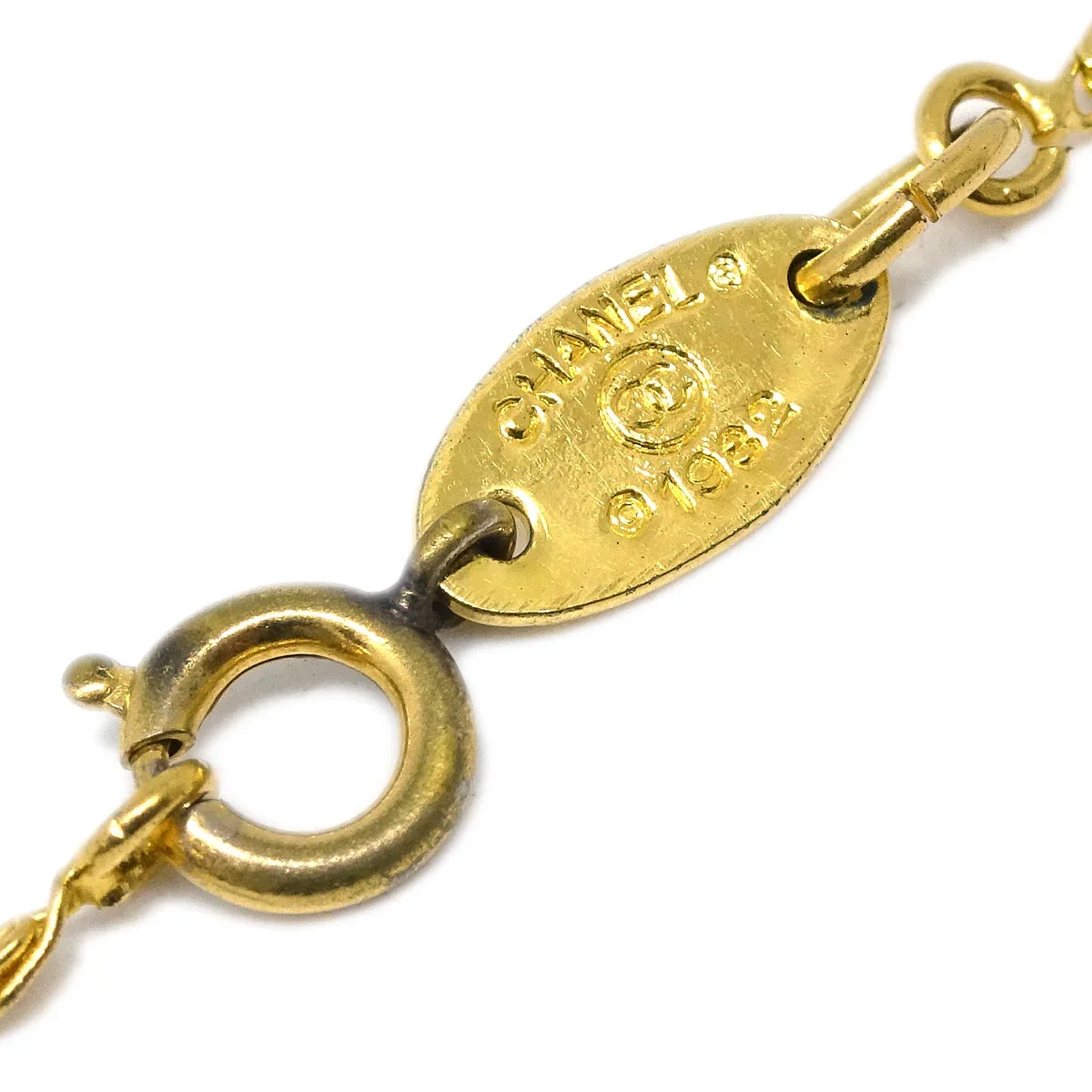 Chanel Gold CC Chain Pendant Necklace 1982 - Image 4