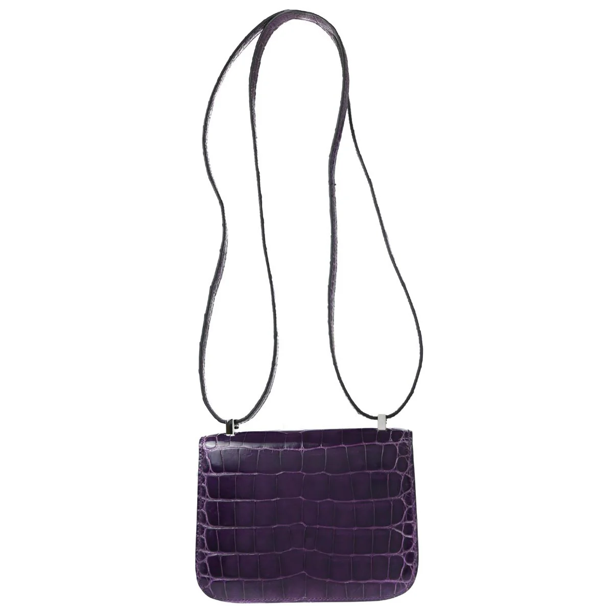 Hermes * 2010 Amethyst Alligator Crocodile Constance 14 Shoulder Bag - Image 2