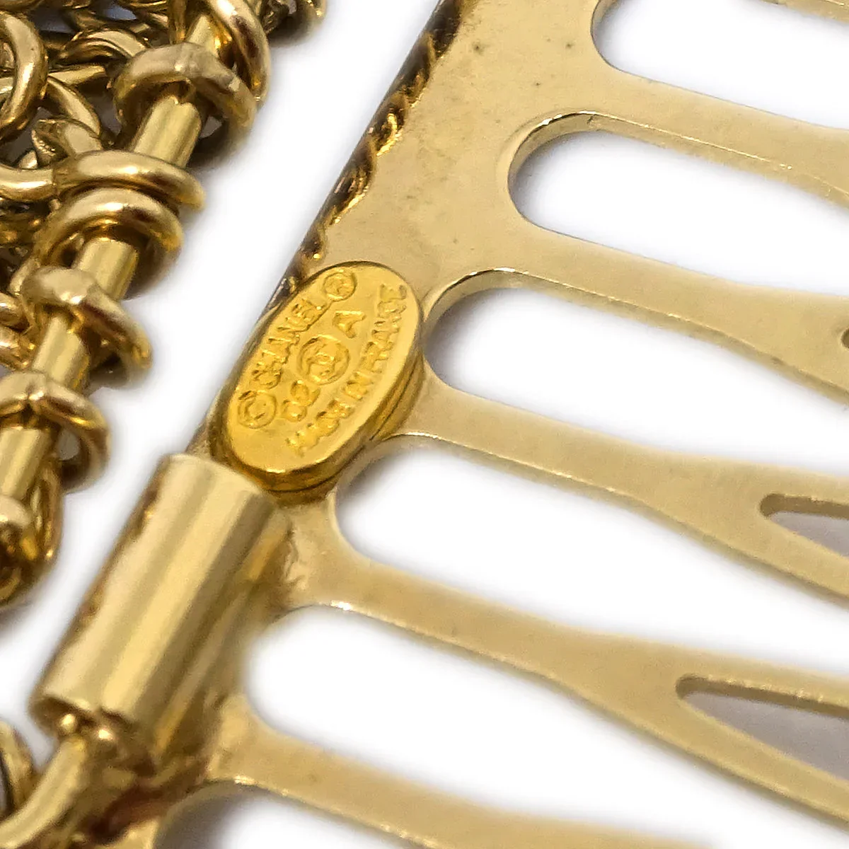 Chanel Hair Combs Gold 02A - Image 4