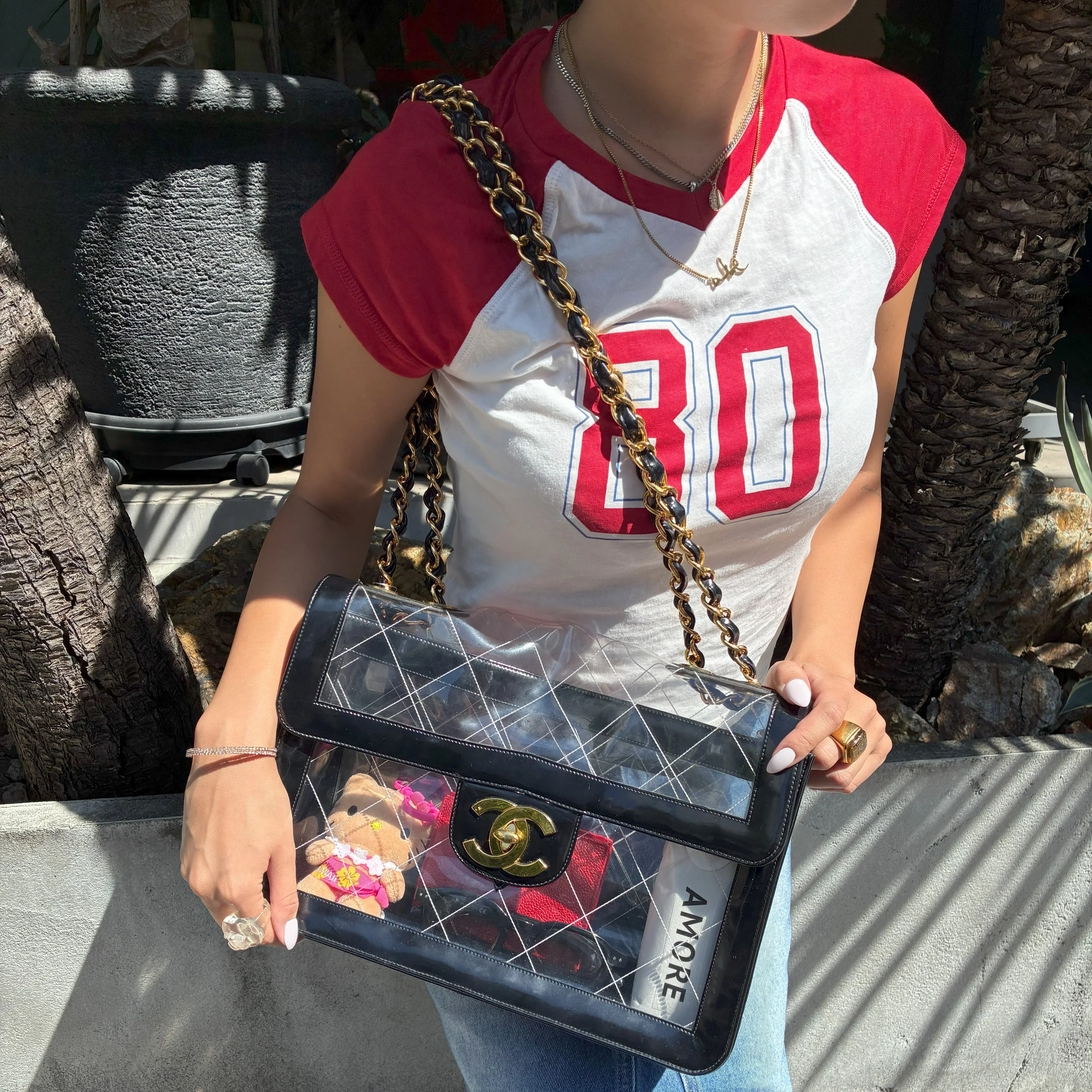 Chanel 1994-1996 PVC Maxi Classic Flap Shoulder Bag - Image 13