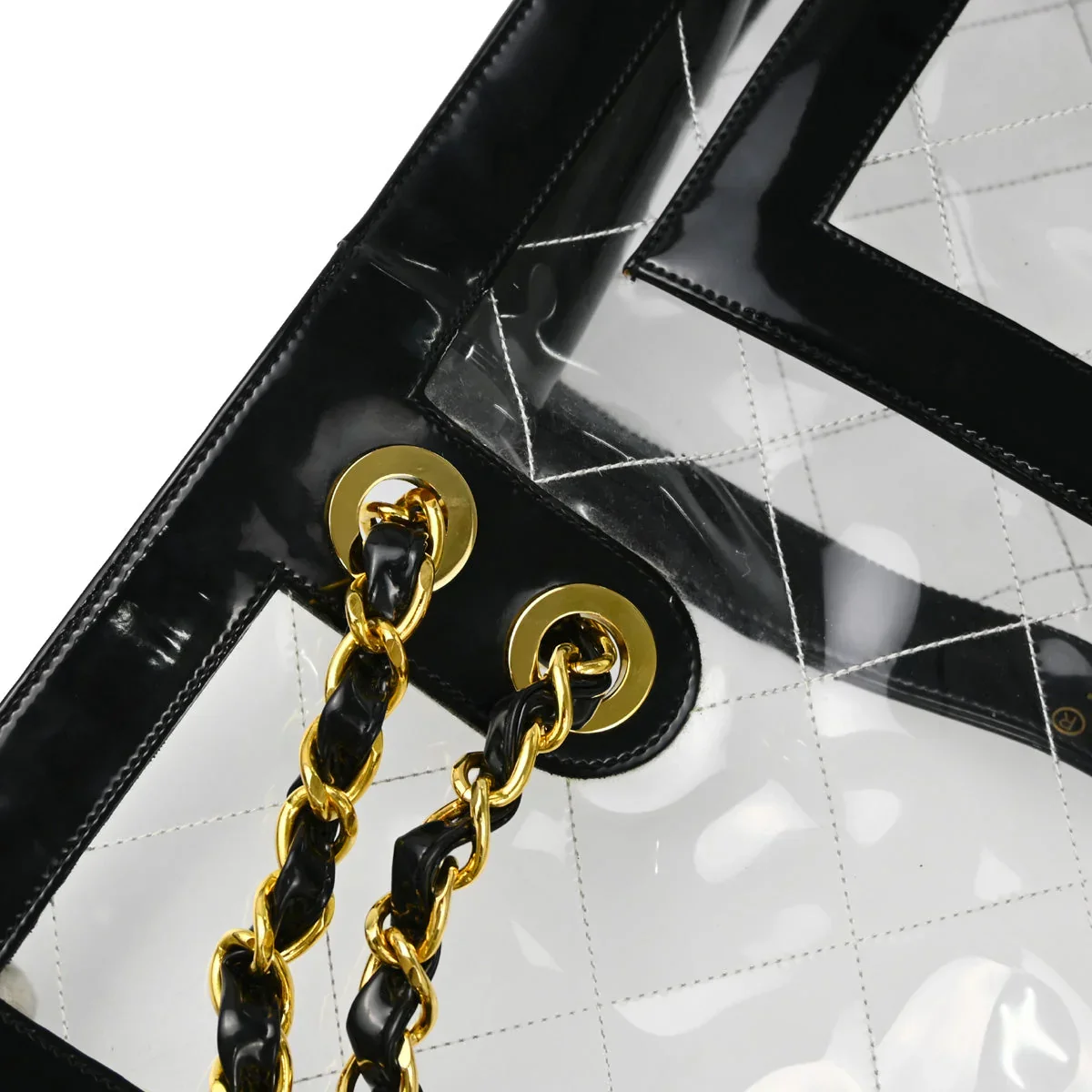 Chanel 1994-1996 PVC Maxi Classic Flap Shoulder Bag - Image 8