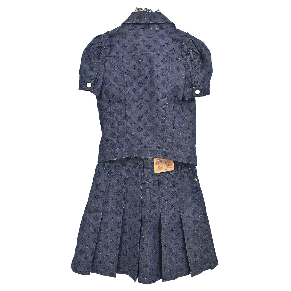Louis Vuitton 2010 Setup Suit Jacket Skirt Navy #34 - Image 2