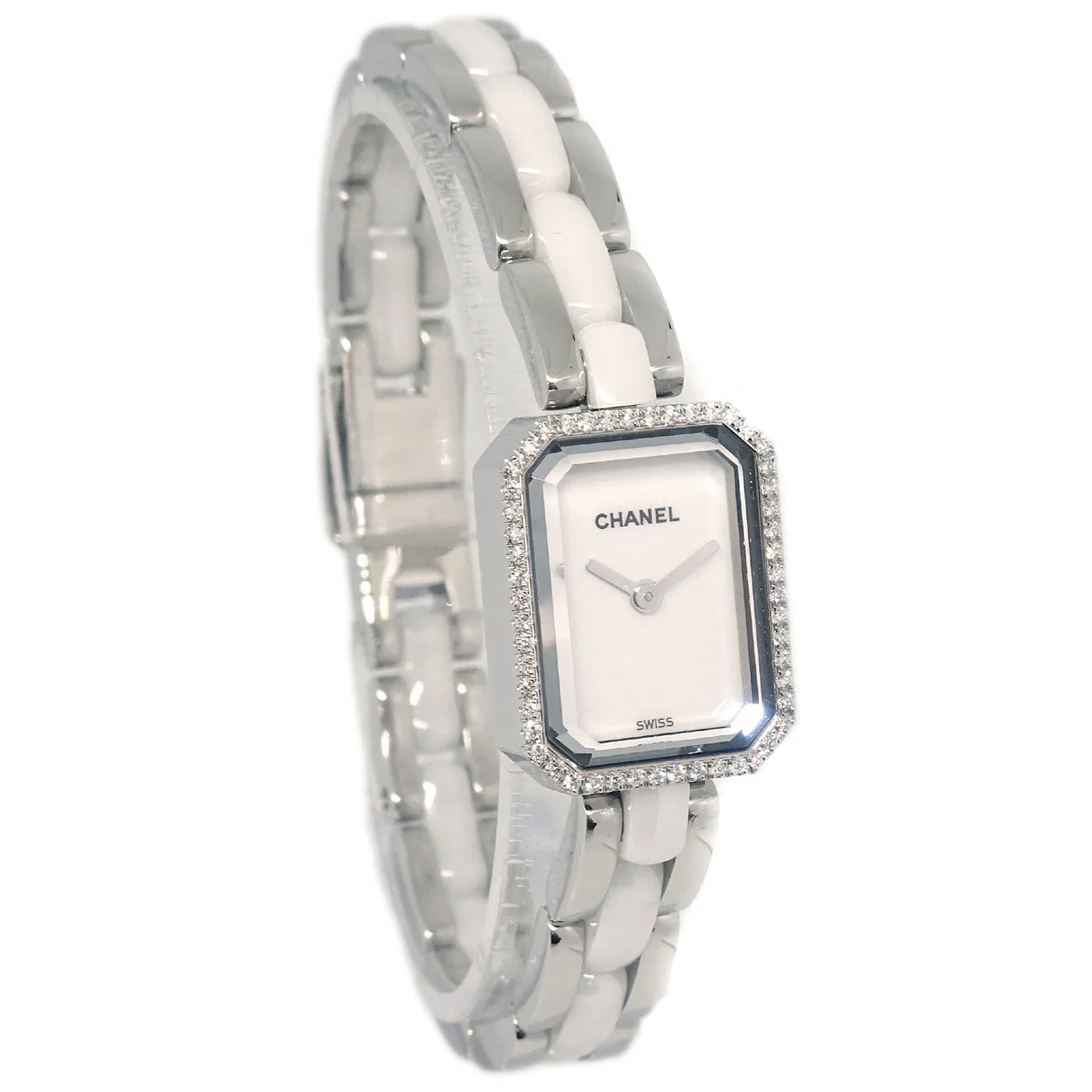 Chanel Premiere H2132 Quartz Watch Ceramic SS Diamond - Image 2