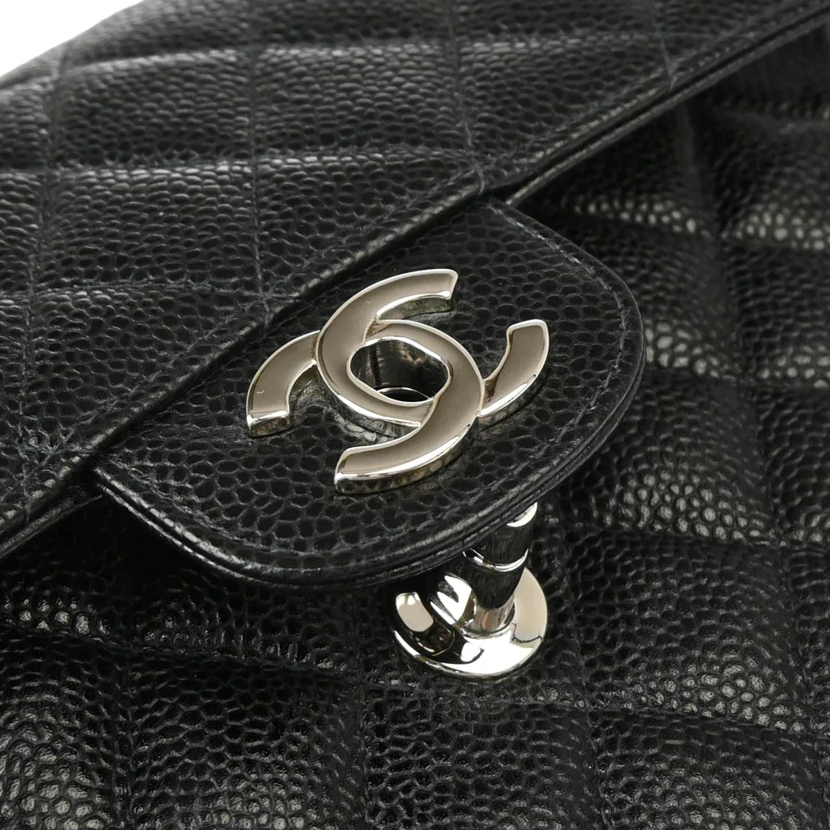 Chanel * 2000-2001 Black Caviar Small Classic Double Flap Shoulder Bag - Image 5