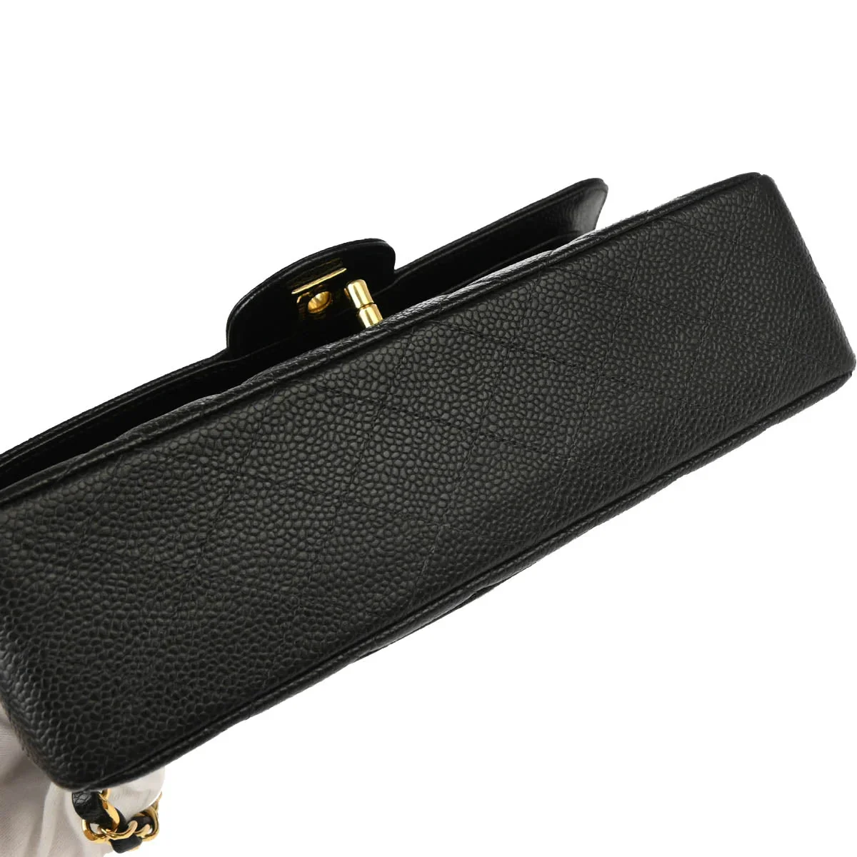Chanel * 2001-2003 Black Caviar Small Classic Double Flap Shoulder Bag - Image 5
