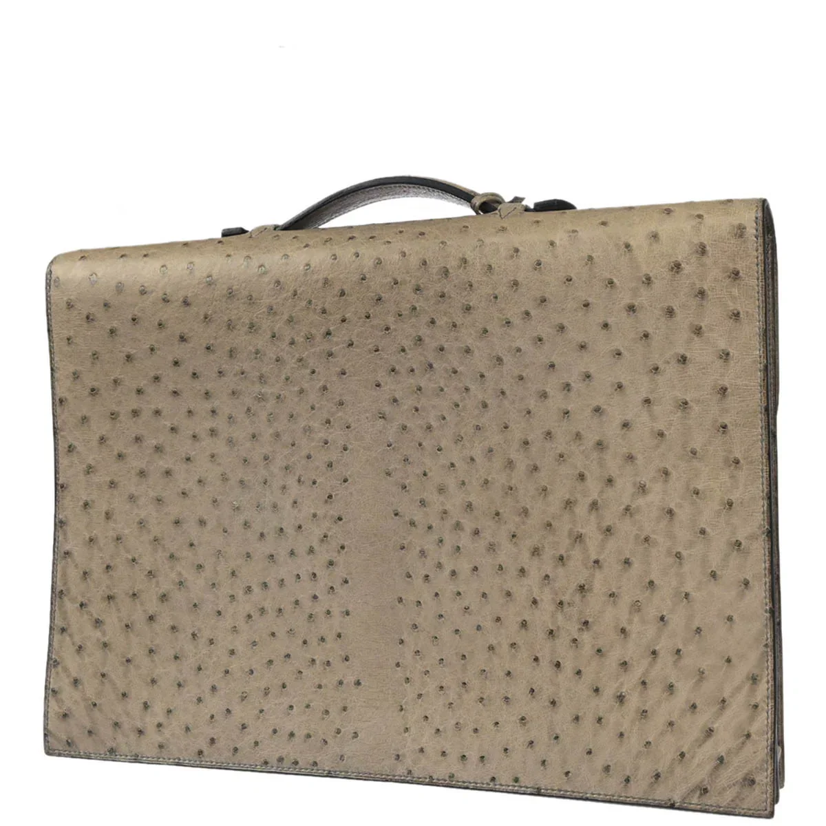 Hermes * 1998 Mousse Ostrich Sac a Depeches 41 Briefcase - Image 2