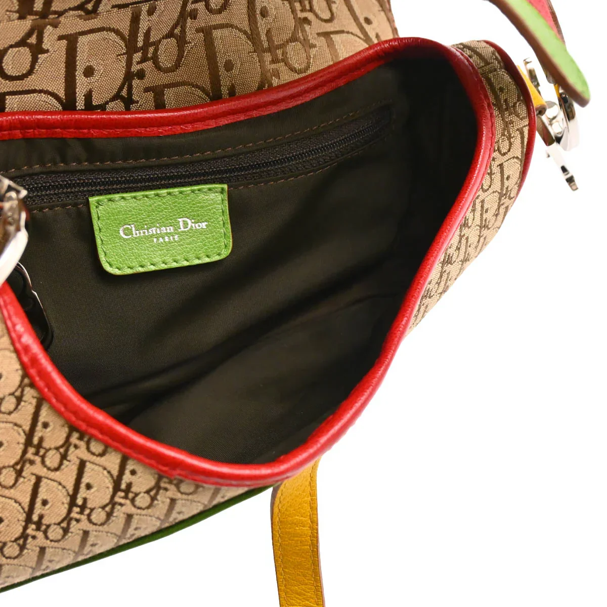 Christian Dior 2004 Rasta Trotter Saddle Handbag - Image 4