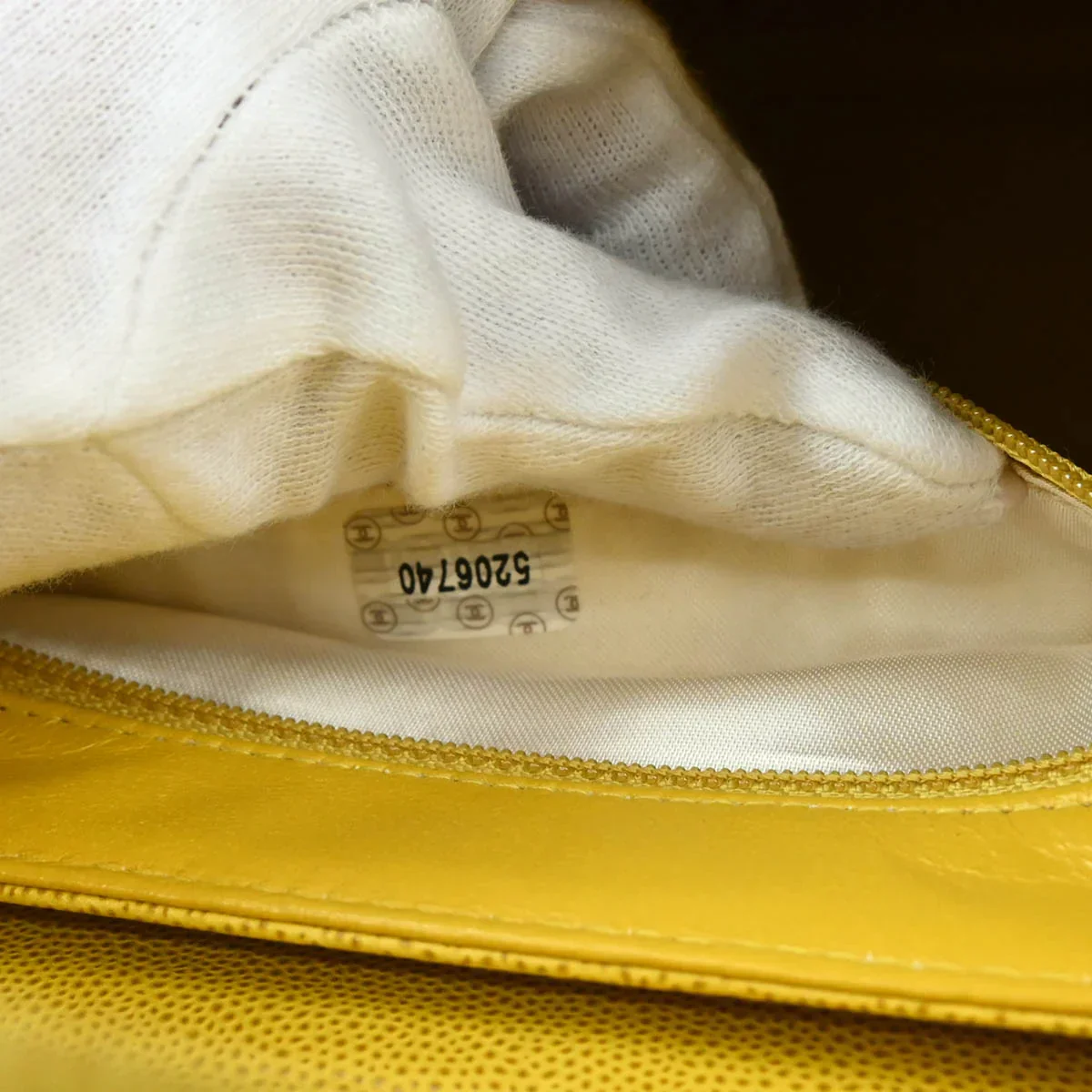 Chanel * 1997-1999 Yellow Caviar Handbag - Image 11