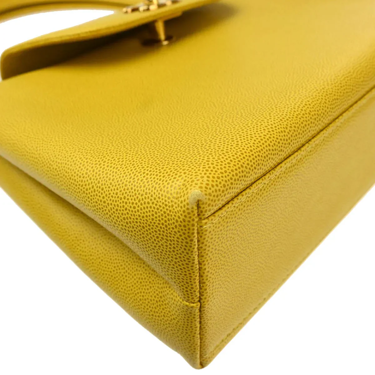 Chanel * 1997-1999 Yellow Caviar Handbag - Image 8