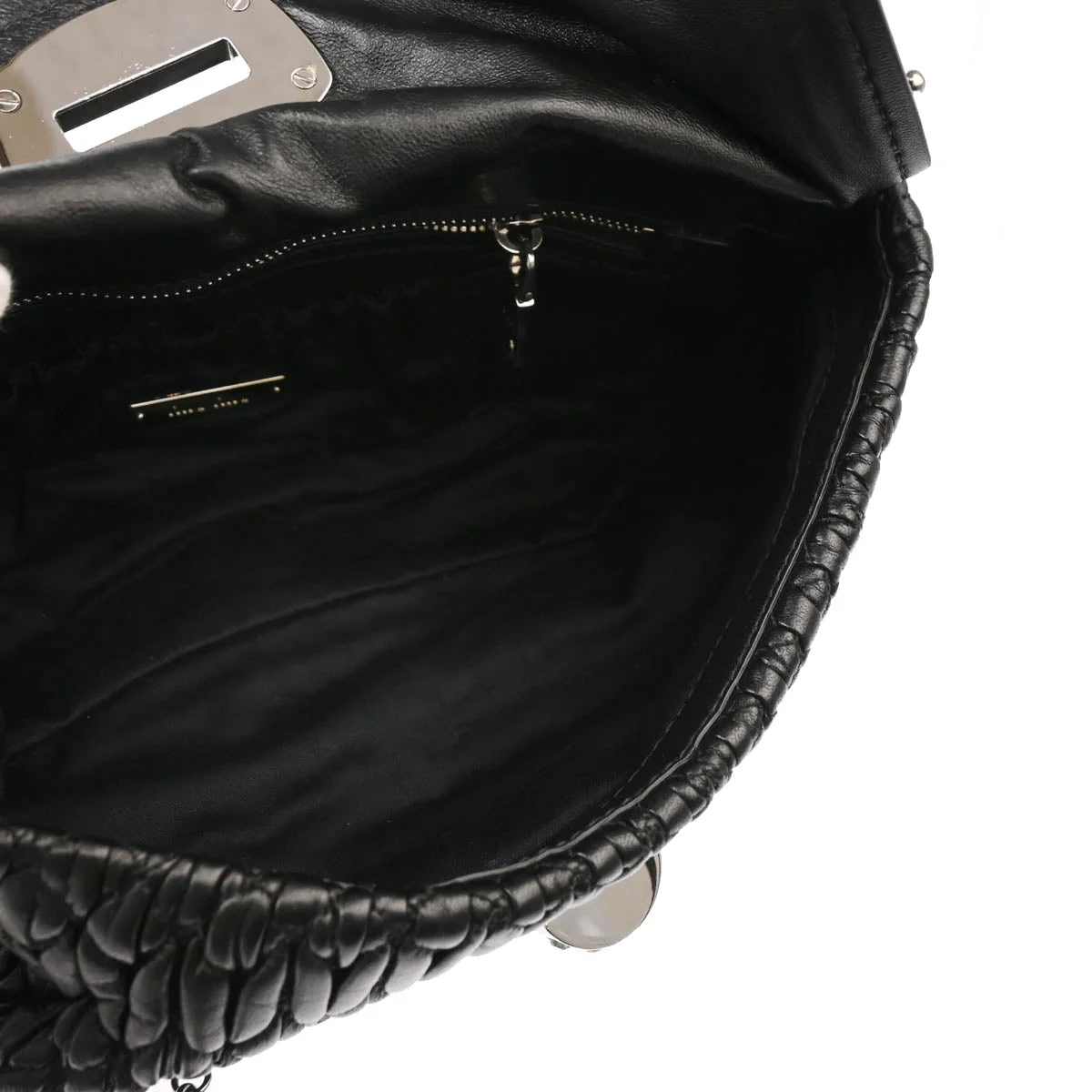 Miu Miu Black Lambskin Matelasse Shoulder Bag - Image 4