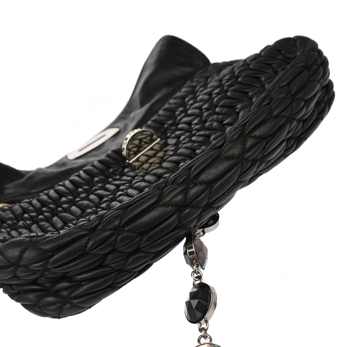 Miu Miu Black Lambskin Matelasse Shoulder Bag - Image 5