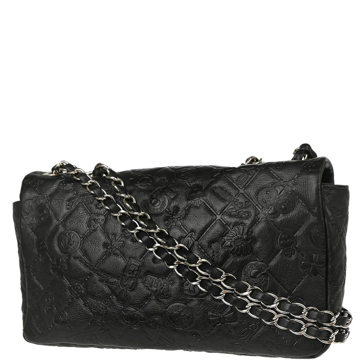 Chanel 2011 Black Calfskin Icon Shoulder Bag - Image 2