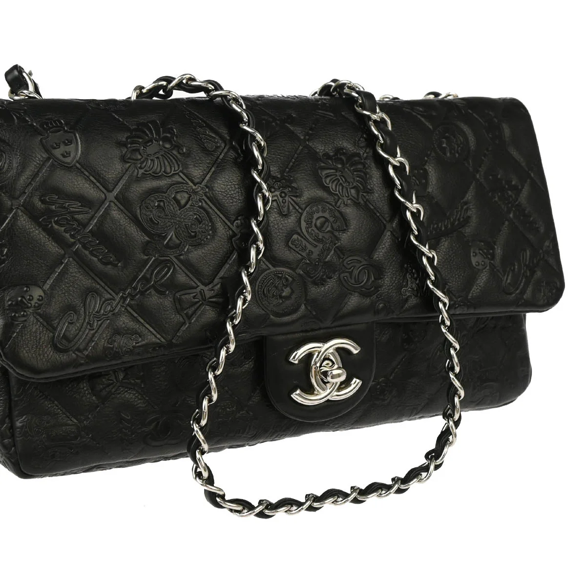 Chanel 2011 Black Calfskin Icon Shoulder Bag - Image 3