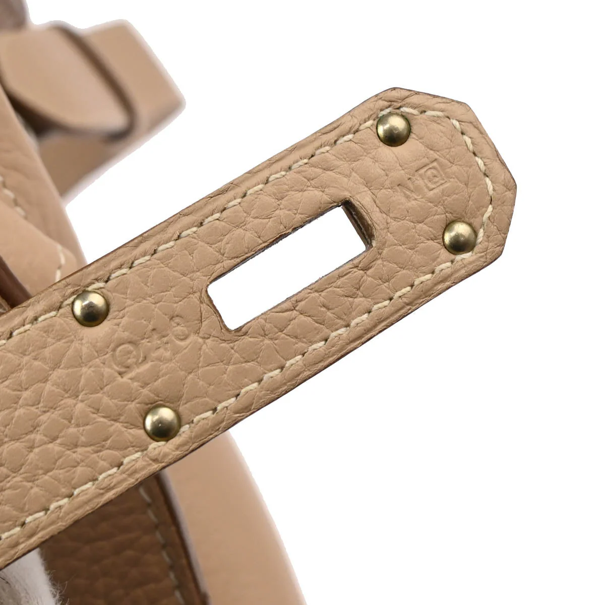 Hermes 2013 Argile Taurillon Clemence Jypsiere 34 Shoulder Bag - Image 15