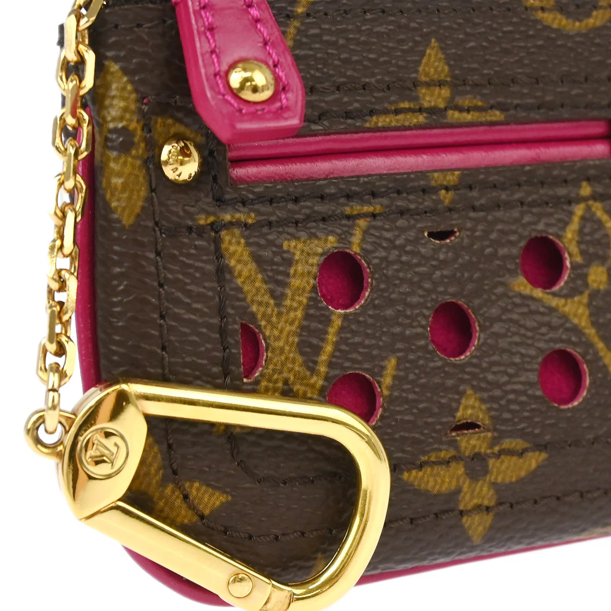 Louis Vuitton 2006 Monogram Perfo Pochette Cles Coin Purse M95223 - Image 3