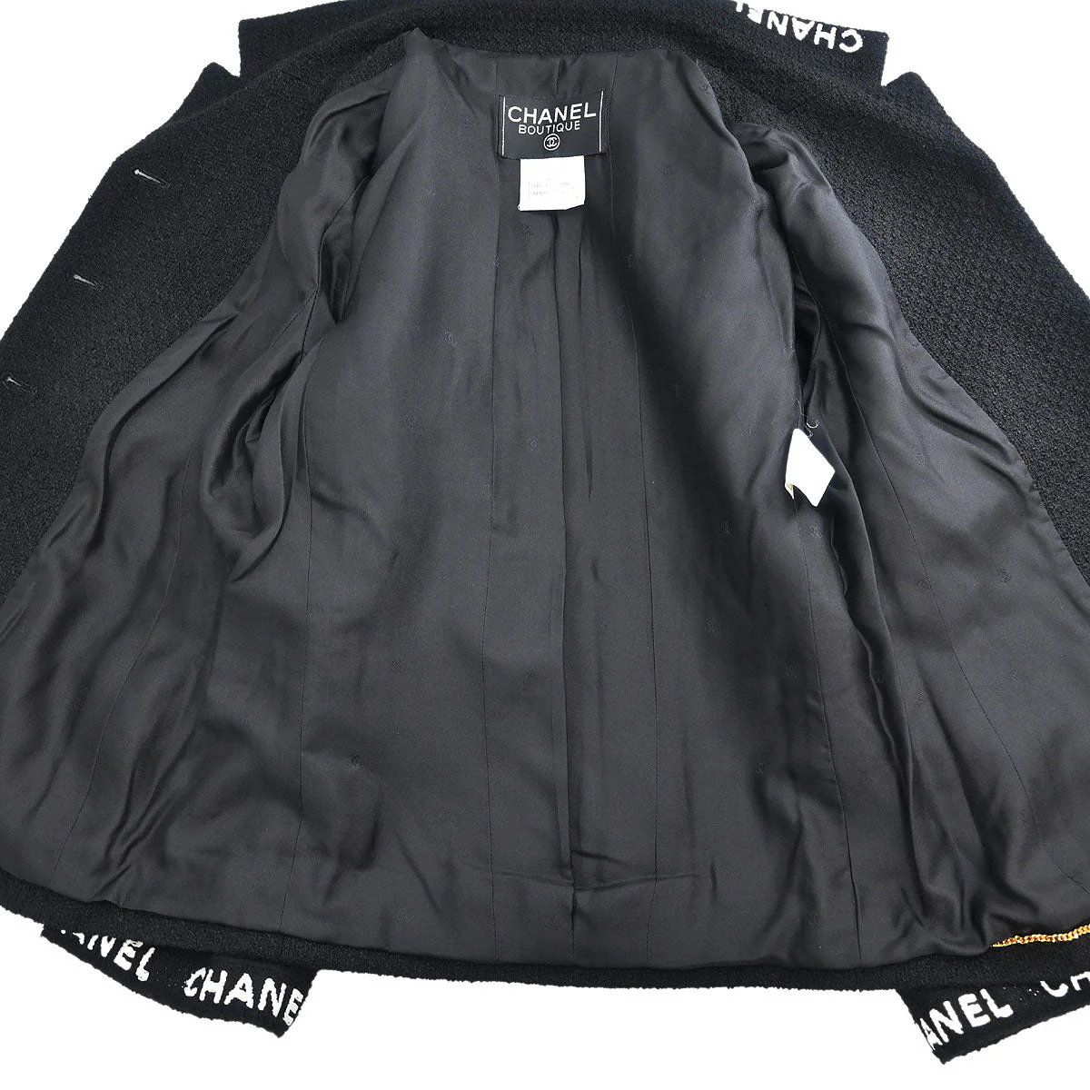 Chanel Single Breasted Jacket Black #36 - Image 7