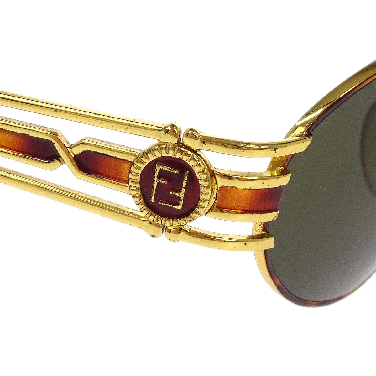 Fendi Sunglasses Eyewear Black Brown Small Good - Image 7
