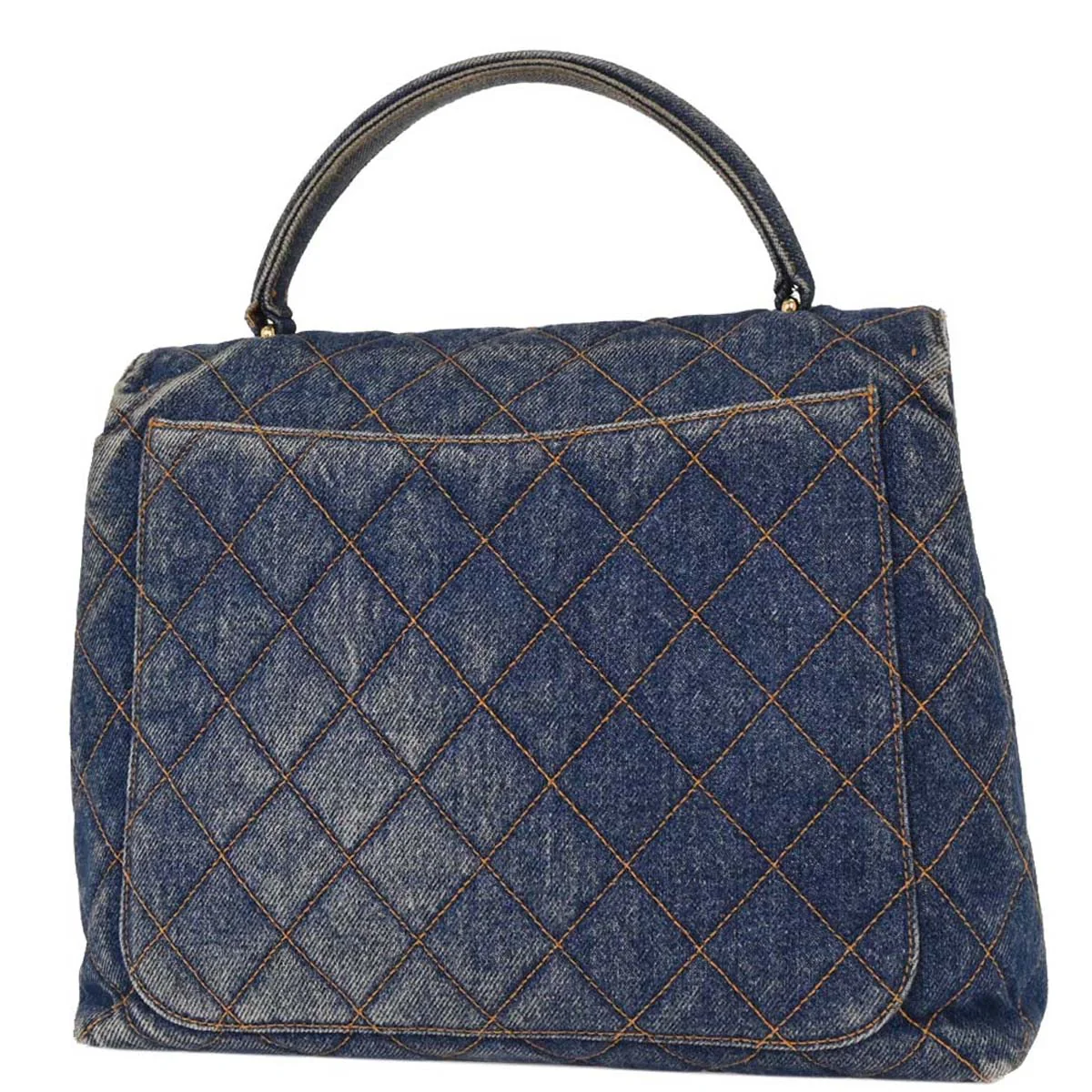 Chanel Blue Denim Kelly Handbag - Image 2