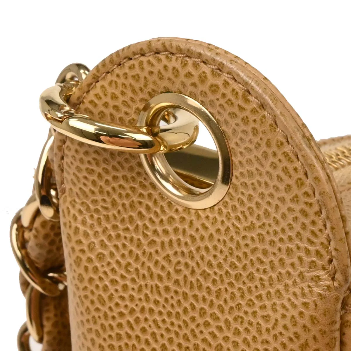 Chanel 2002-2003 Beige Caviar Handbag - Image 5