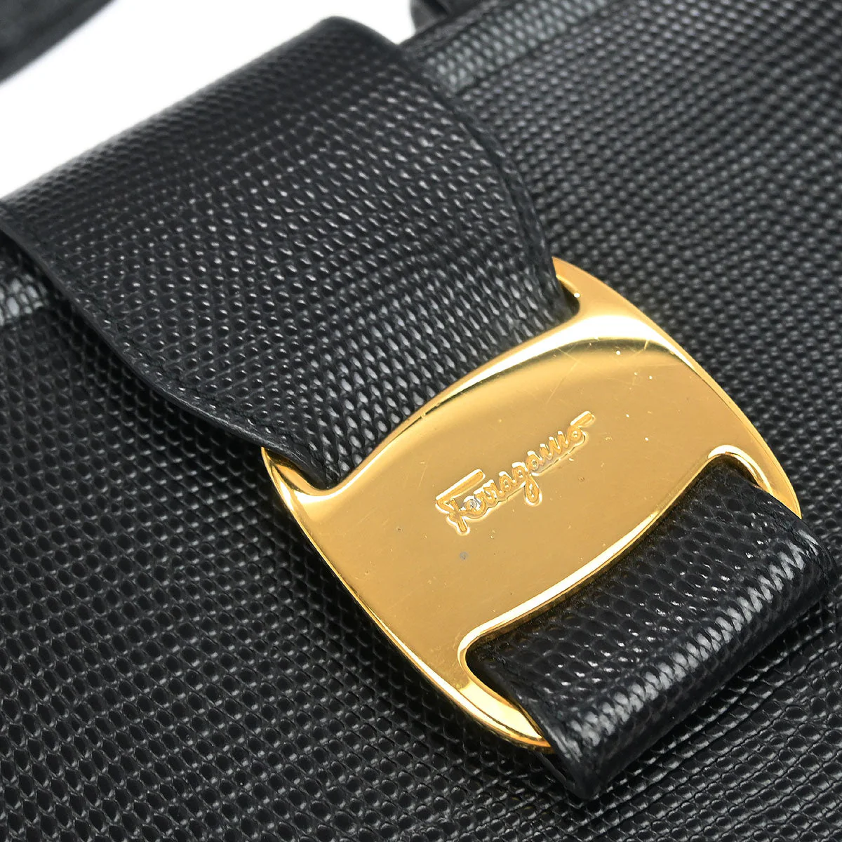 Salvatore Ferragamo Black Vara 2way Shoulder Handbag - Image 5