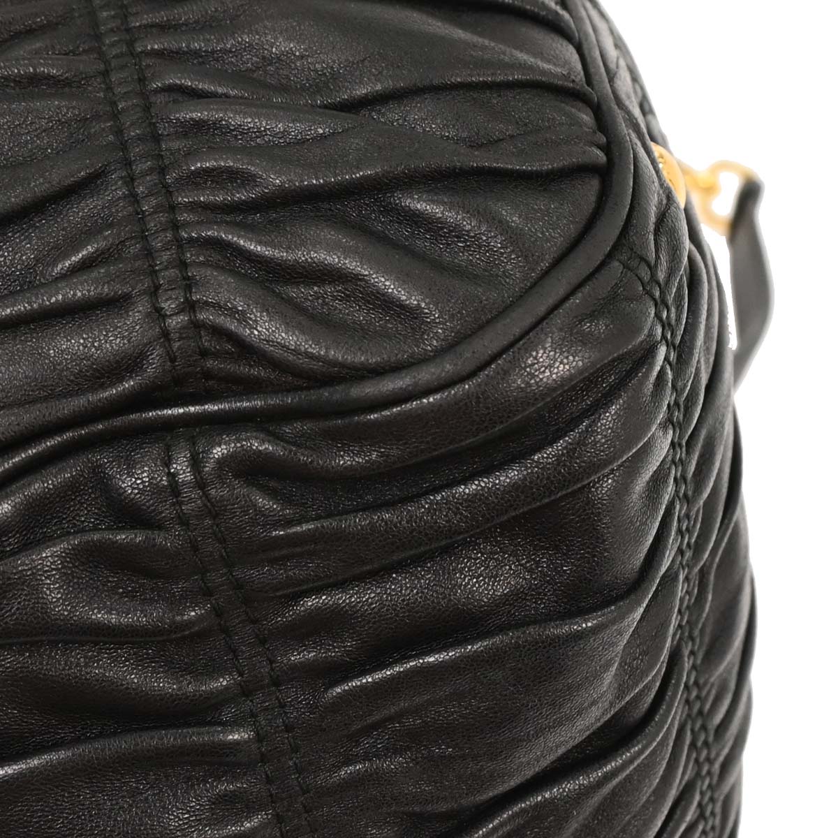 Prada Black Lambskin Handbag - Image 3