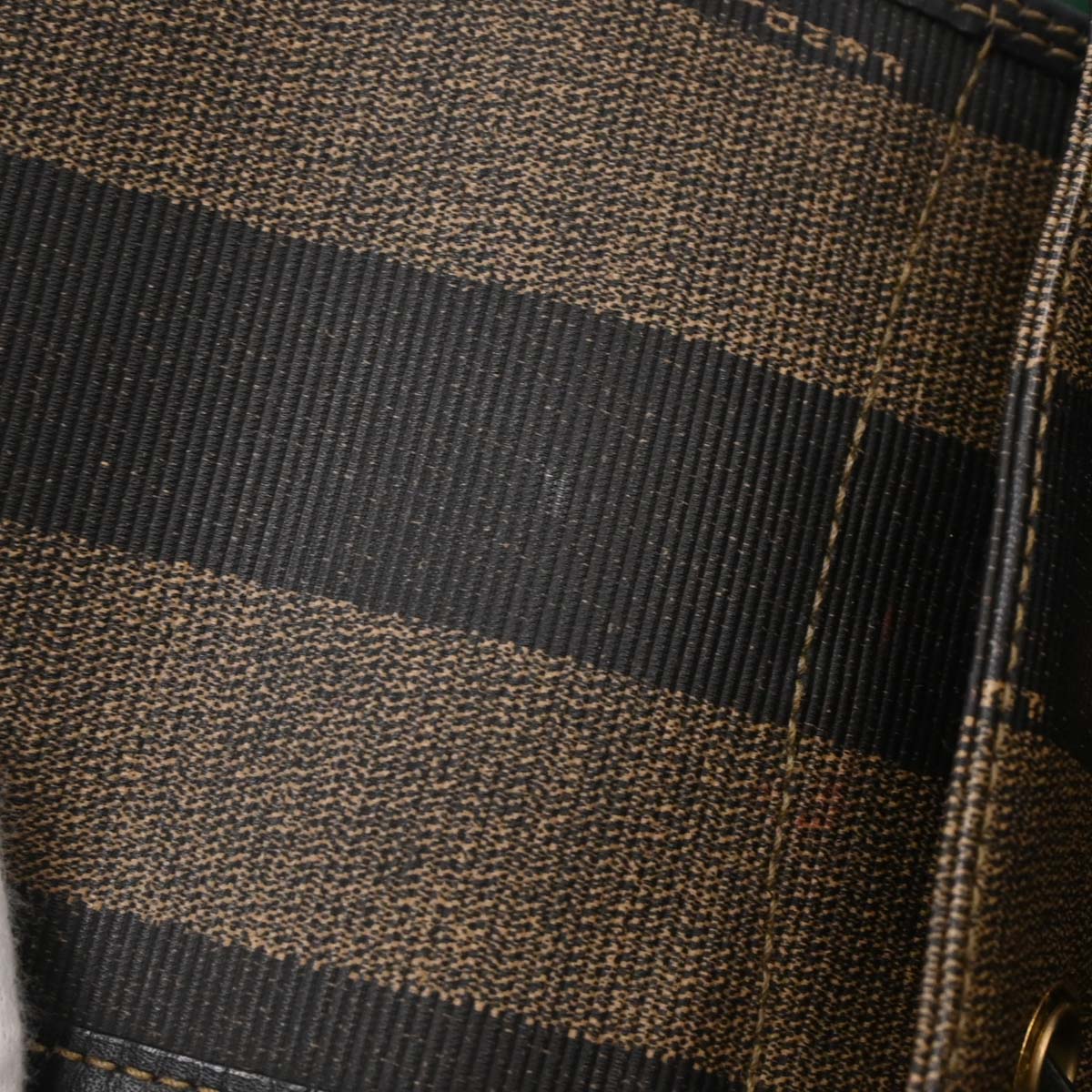 Fendi Brown Black PVC Pequin Backpack - Image 10