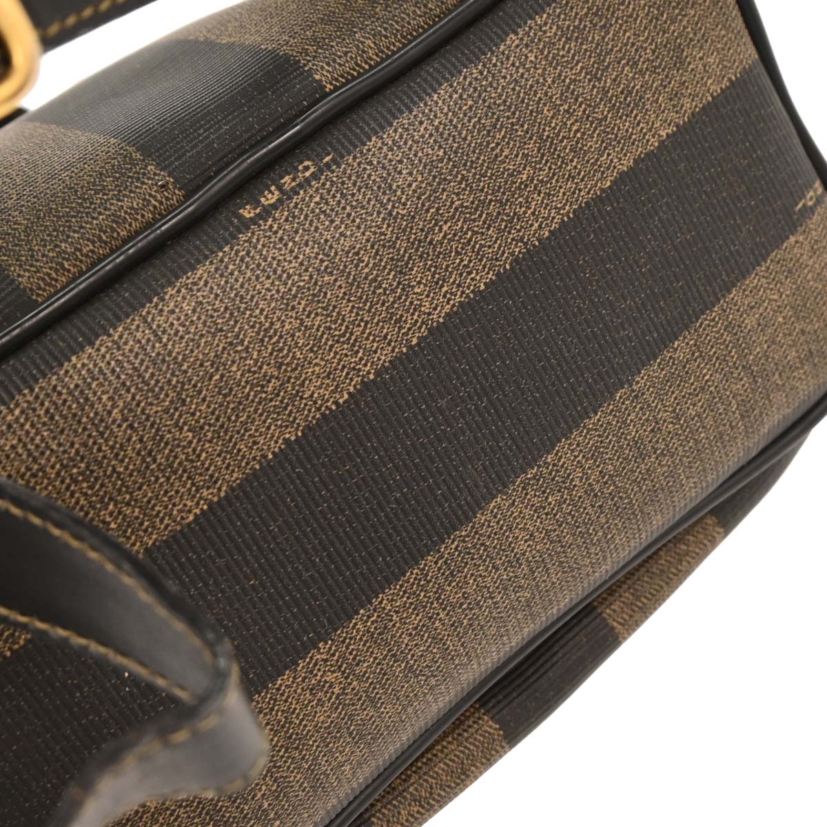 Fendi Brown Black PVC Pequin Backpack - Image 4