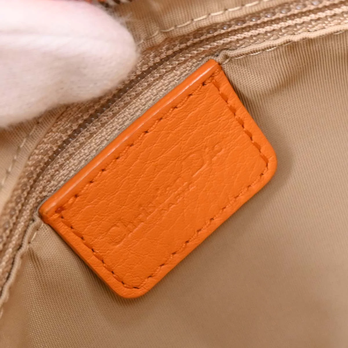 Christian Dior Orange Street Chic Trotter Handbag - Image 9