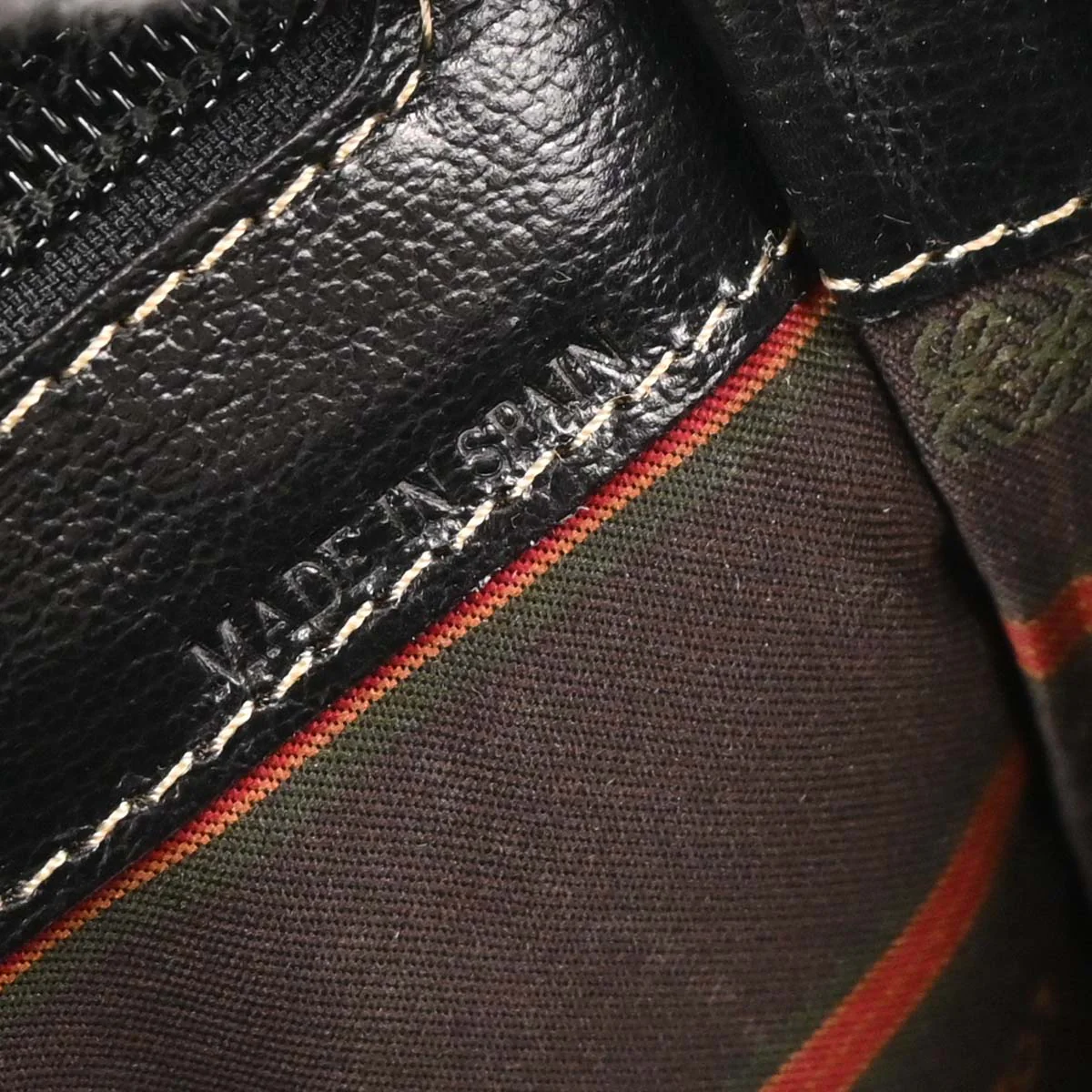 Loewe Black Brown Leather Velazquez Shoulder Bag - Image 10