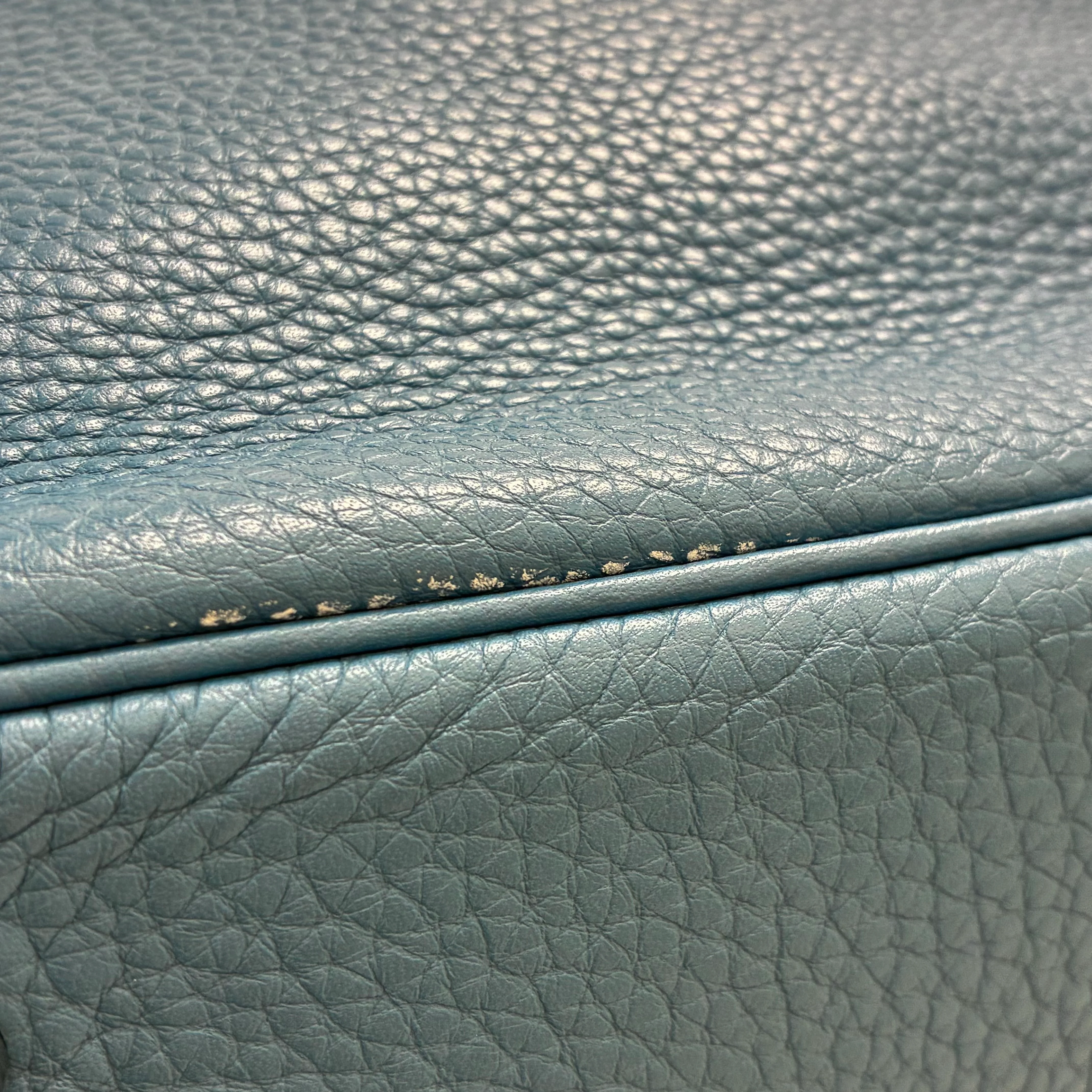 Hermes Blue Jean Taurillon Clemence Lindy 34 Shoulder Bag - Image 12