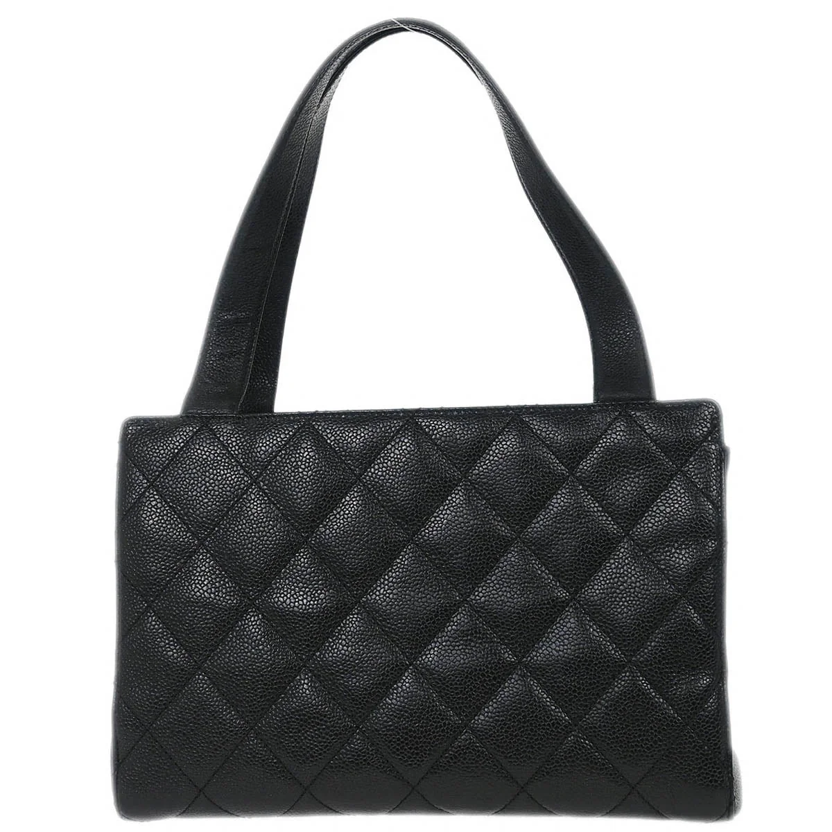 Chanel 2002-2003 Black Calfskin Tote Handbag - Image 2