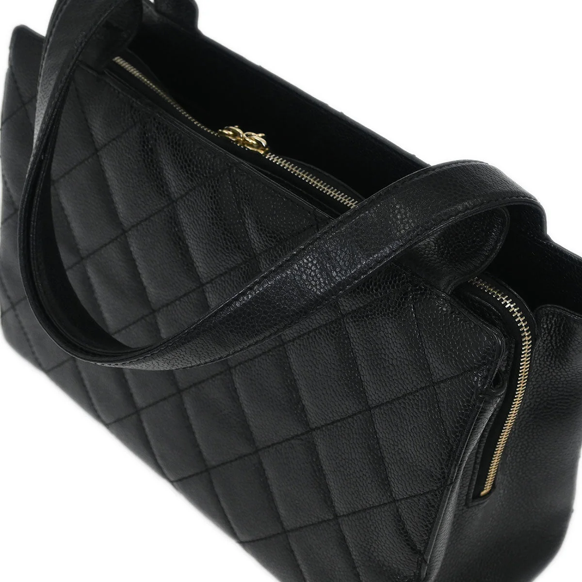 Chanel 2002-2003 Black Calfskin Tote Handbag - Image 5