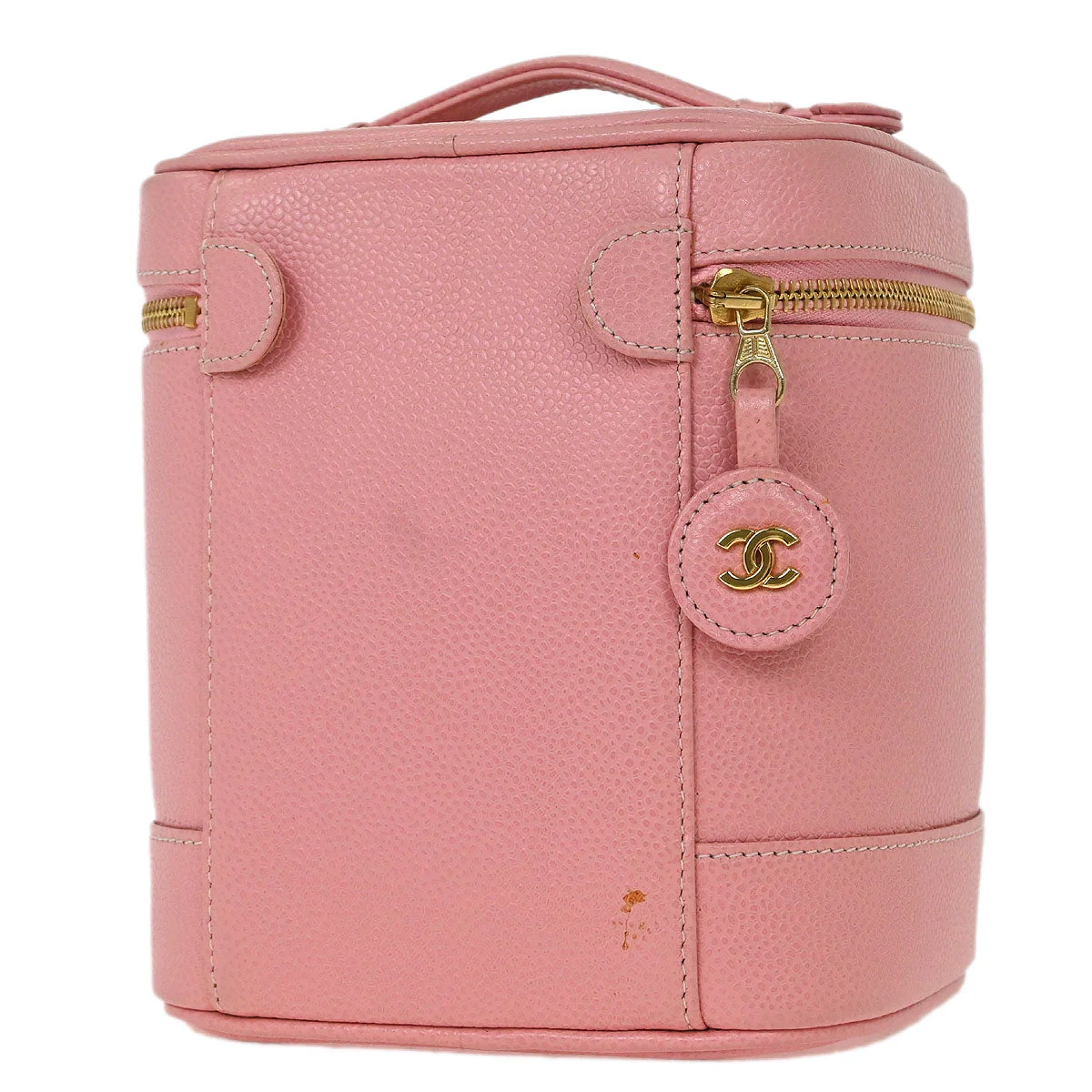 Chanel 2005-2006 Pink Calfskin Timeless Vanity Handbag - Image 2