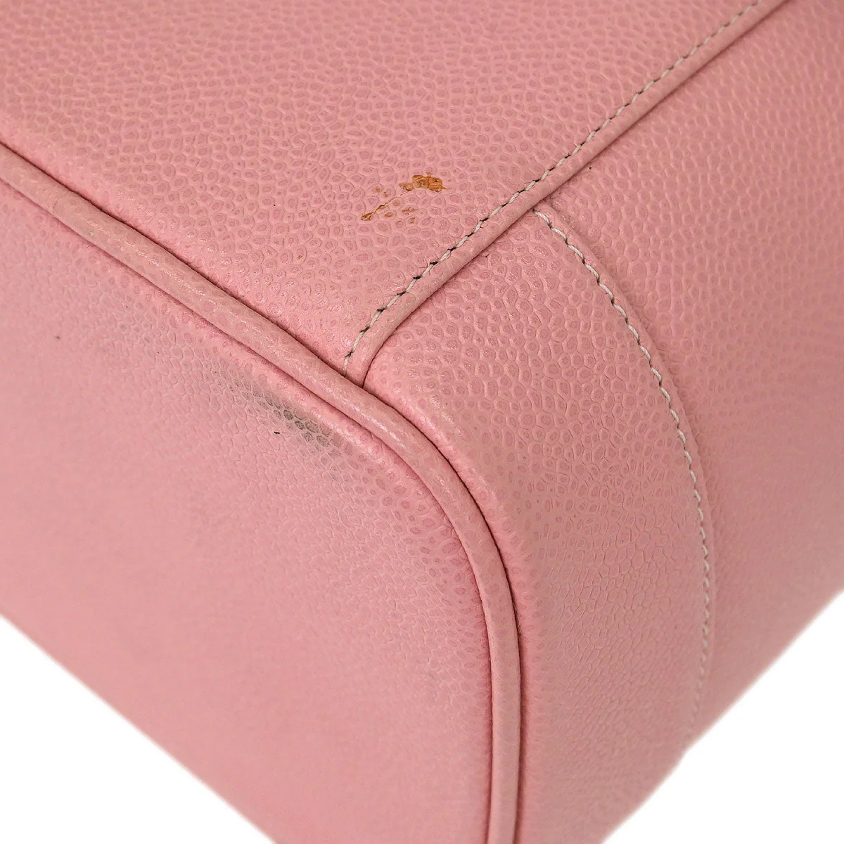 Chanel 2005-2006 Pink Calfskin Timeless Vanity Handbag - Image 4