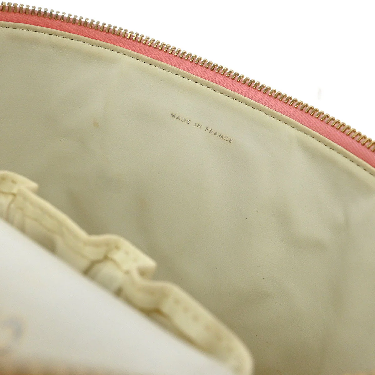 Chanel 2005-2006 Pink Calfskin Timeless Vanity Handbag - Image 9