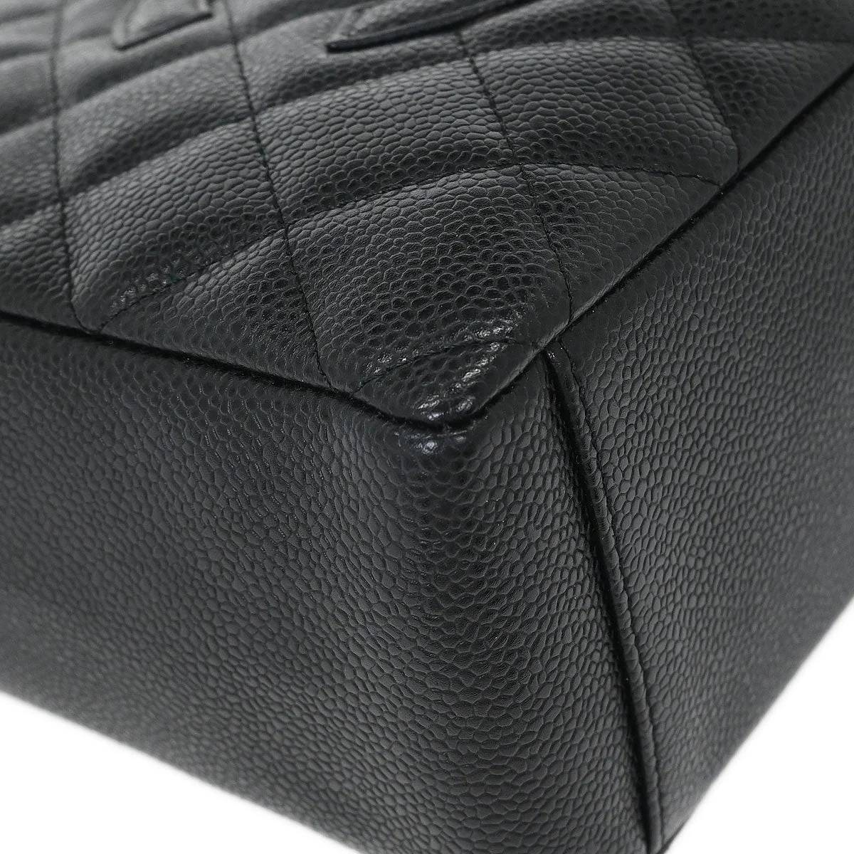 Chanel Black Caviar Petite Shopping Tote PST Chain Handbag - Image 4