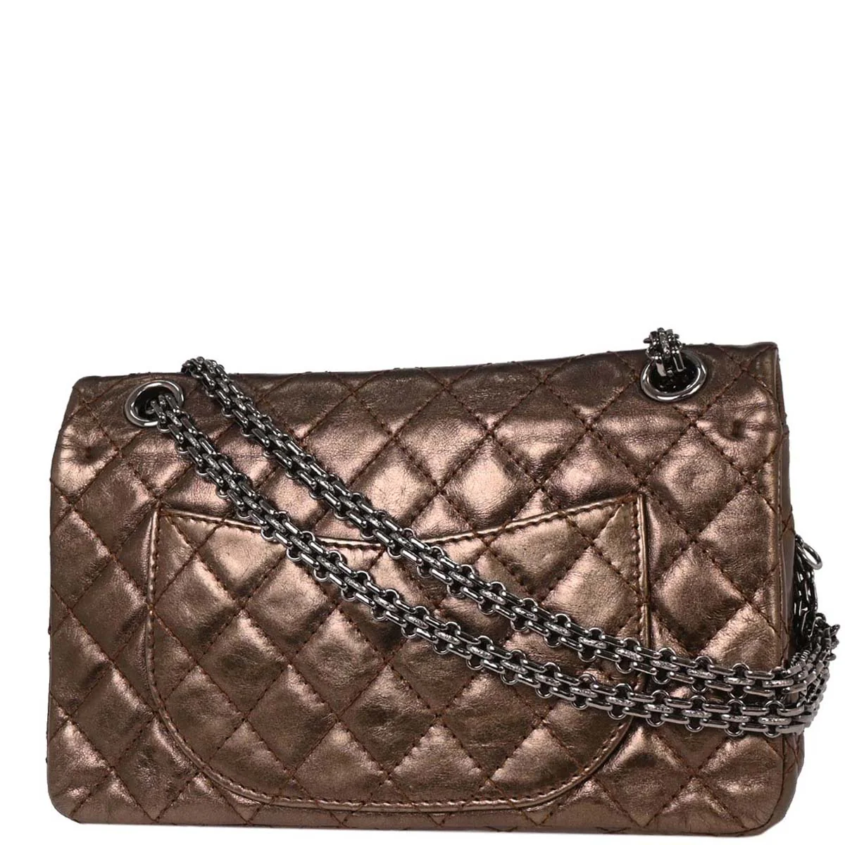 Chanel 2008-2009 Bronze Calfskin 2.55 Classic Double Flap Bag - Image 2