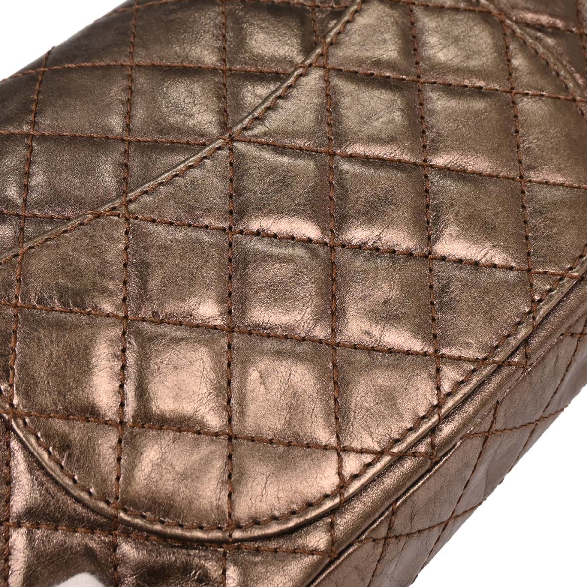 Chanel 2008-2009 Bronze Calfskin 2.55 Classic Double Flap Bag - Image 4