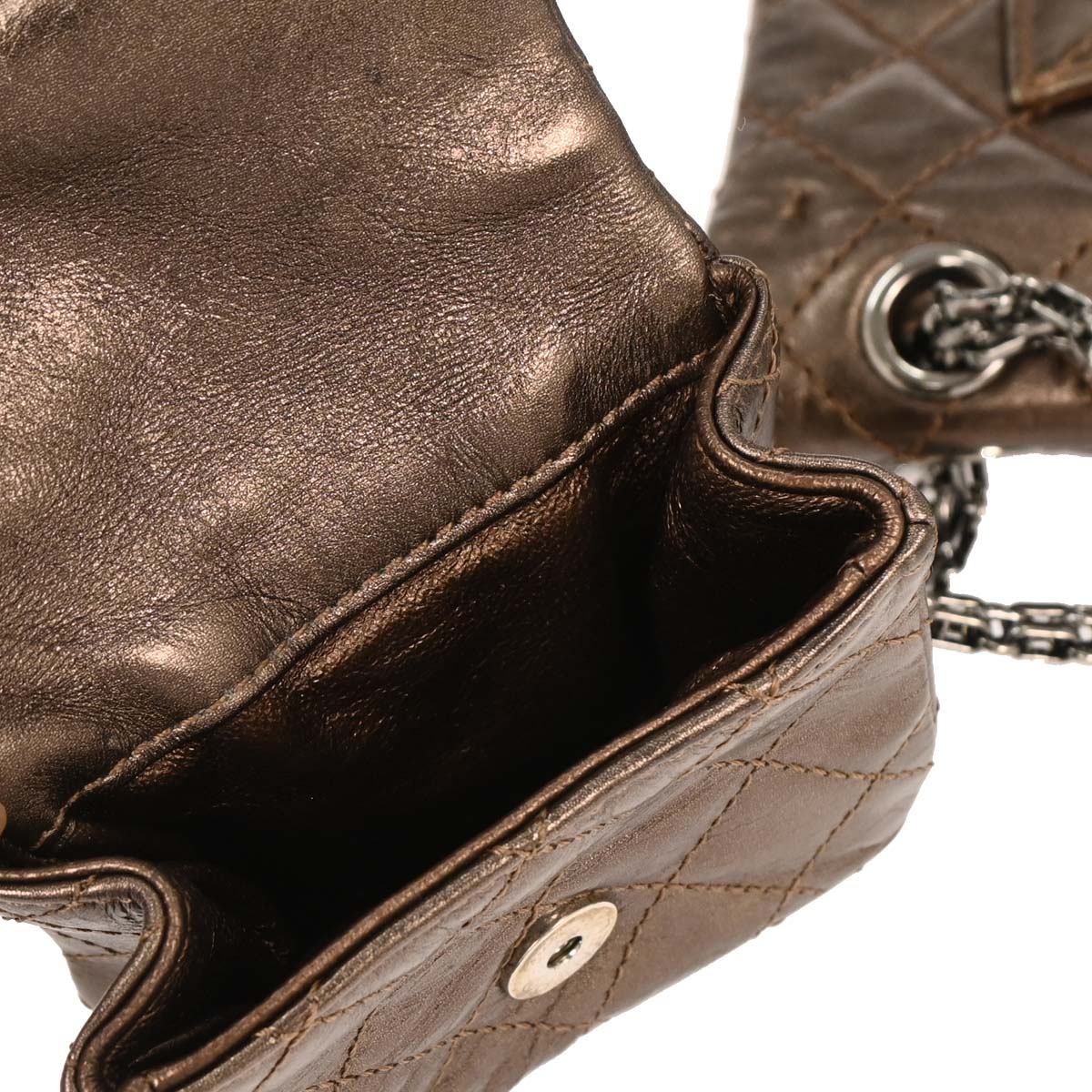 Chanel 2008-2009 Bronze Calfskin 2.55 Classic Double Flap Bag - Image 7